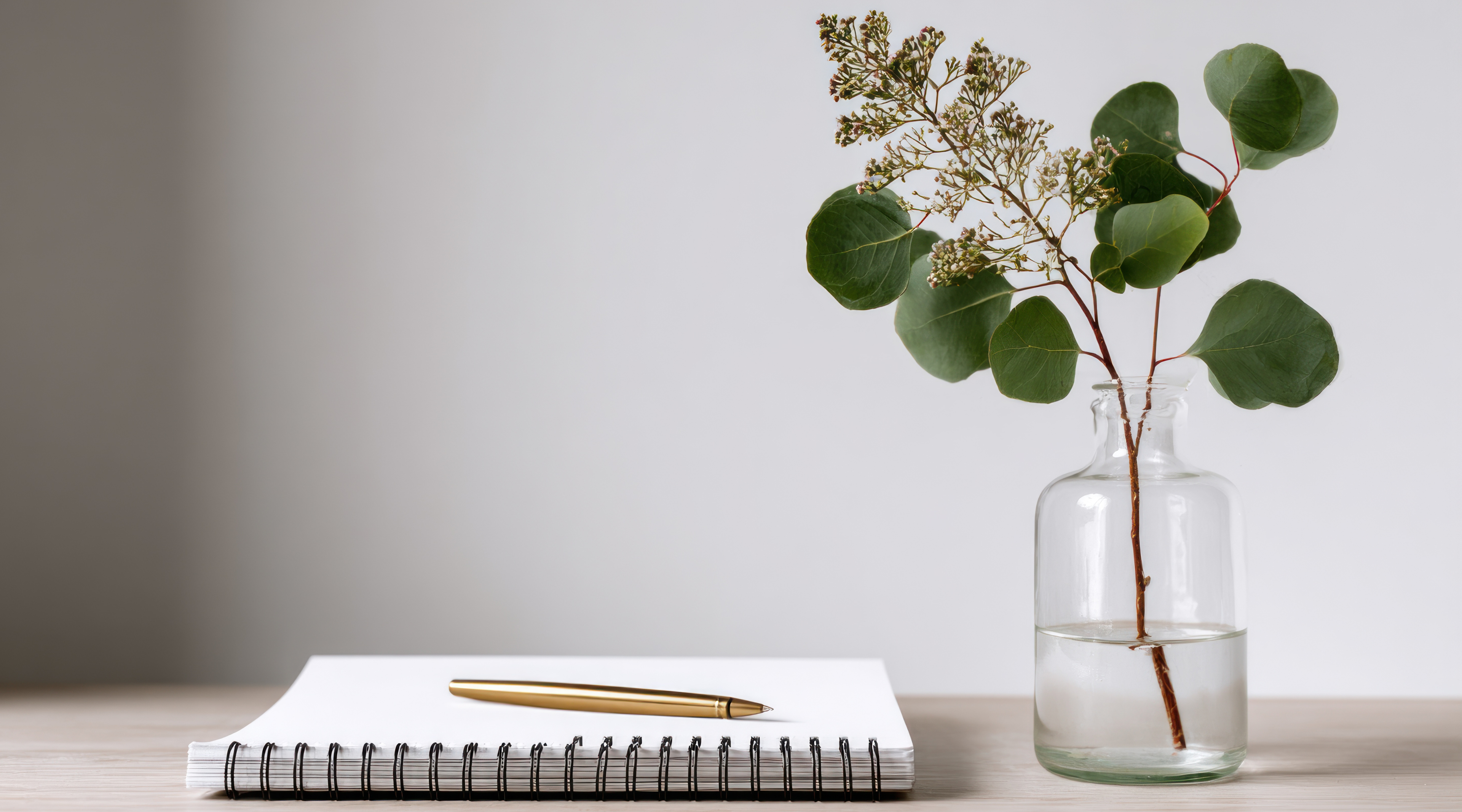 Vase and notepad